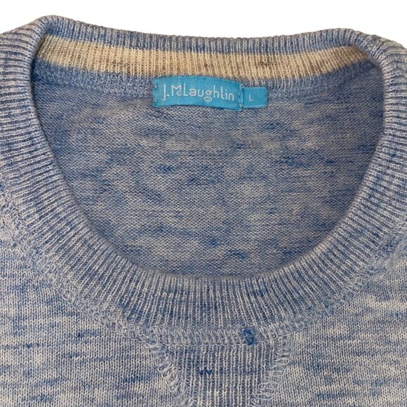 J McLaughlin Womens Sweater Size Large Blue Pullover Casual Pure Cotton - Picture 3 of 10